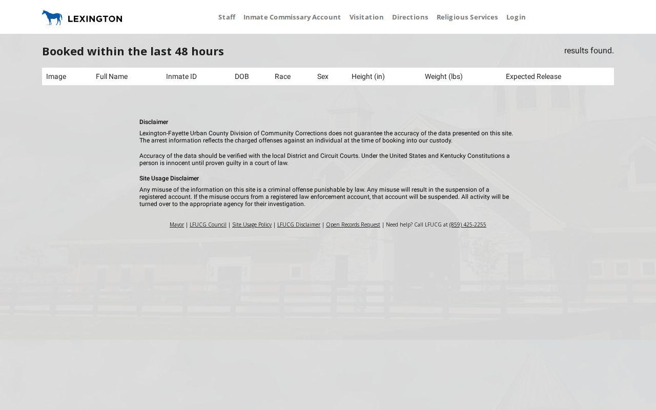 Fayette jail Booked in the Last 48 Hours page