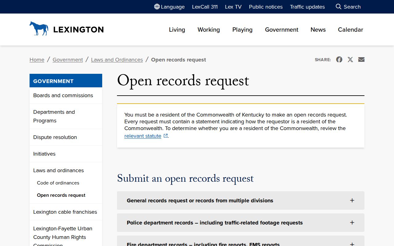 Fayette County release mugshot open-record request route